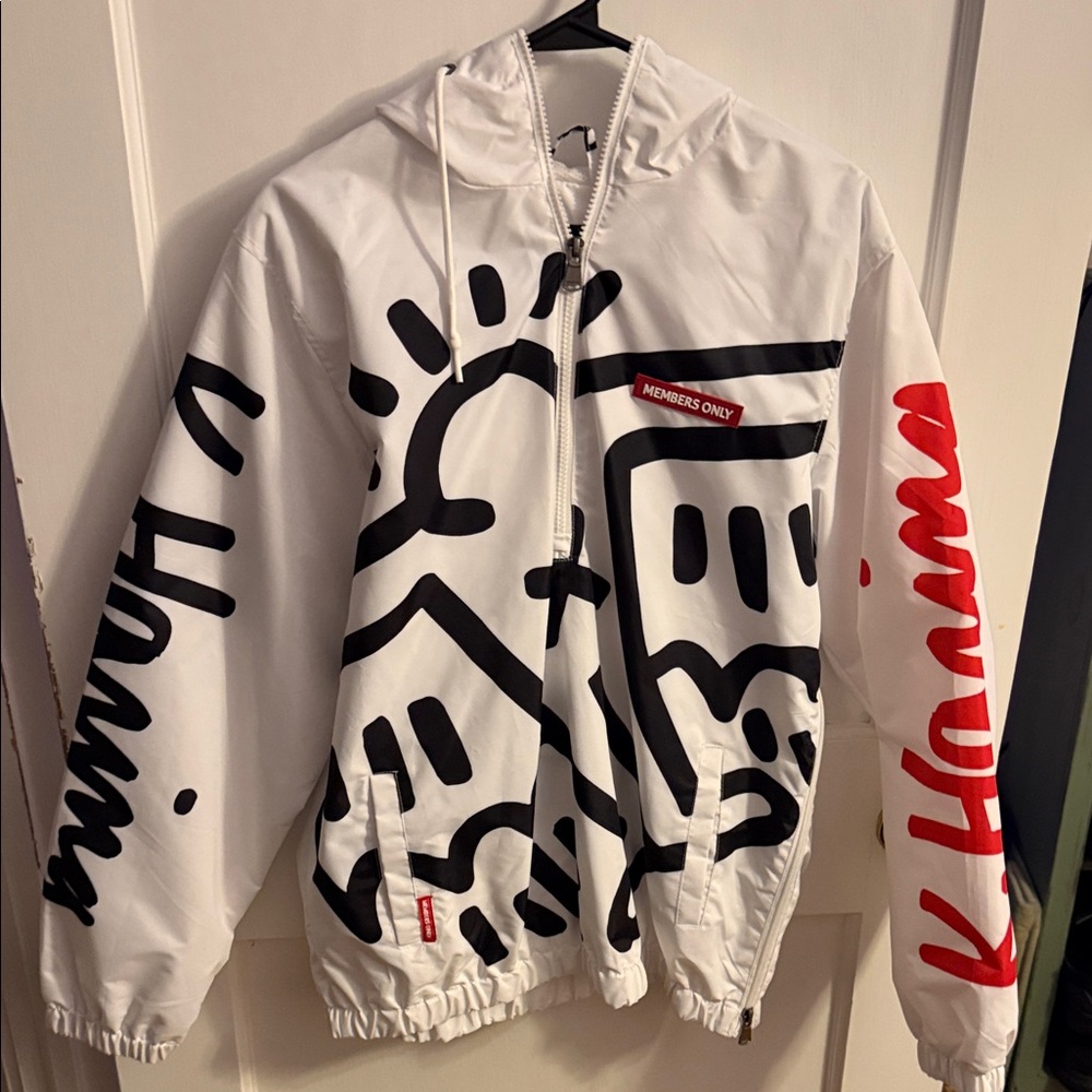 White and Black Windbreaker Collab
